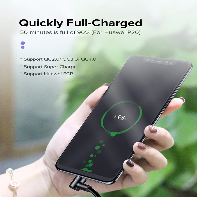 Кабель Micro USB Type-C 5 А для ios 1 м быстрой зарядки телефонов Huawei Samsung iphone Xiaomi | Мобильные