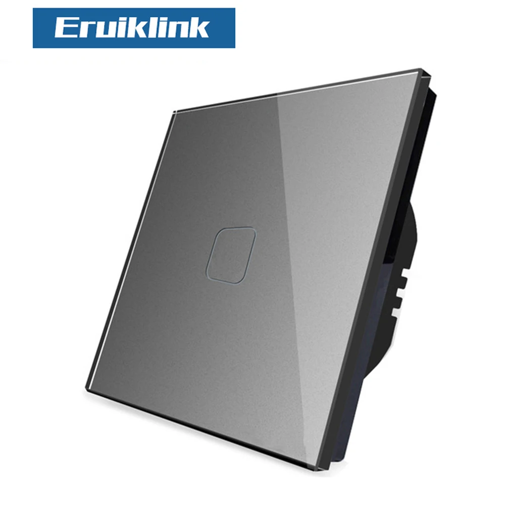 Сенсорный выключатель стеклянная панель из хрусталя 1-позиционный сенсорный