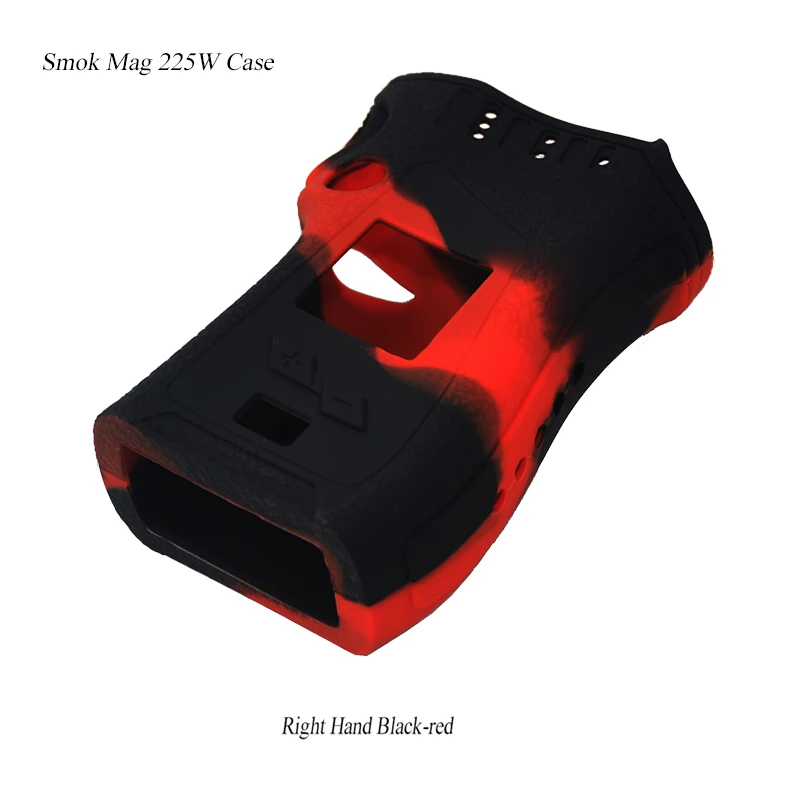 right black red Силиконовый чехол для правой руки vape Smok 225W Mag box Mod shield, силиконовый чехол, защитный чехол для кожи, деформационный стикер, демпфер - Цвет: right black red
