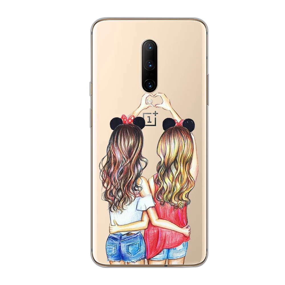 ciciber New Fashion Phone Cases For Oneplus 6T 5T 7 Pro 6 5 Case Soft TPU Back Cover for 1+6T 1+5T 1+5 1+6 1+7 Best friend |