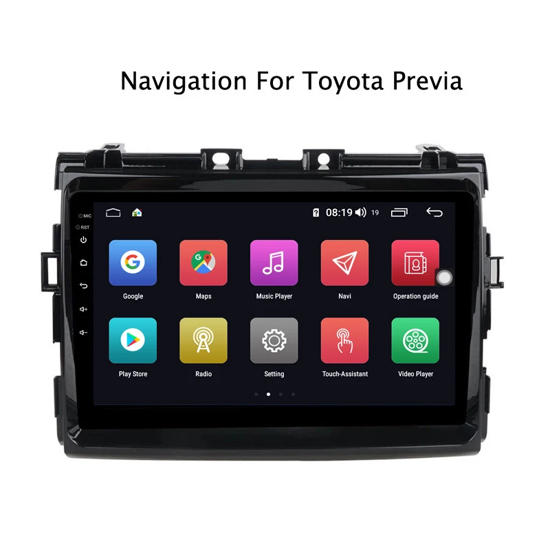 Ectwodvd 9-дюймовый Android 8 1 автомобильный DVD GPS для Toyota Previa 2006-2012 4 Гб ОЗУ 64 ПЗУ CarPlay DSP 4G LTE