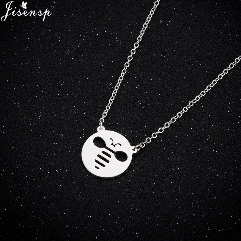 Jisensp 2021 новые модные ювелирные изделия из нержавеющей стали круглое ожерелье с