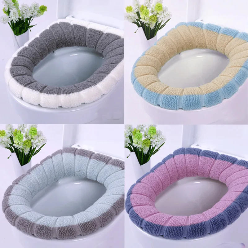 toilet seat cover Bathroom Toilet Seat Closes tool Washable Soft Warmer Mat Cover Pad Cushion bathroom accessories | Дом и сад