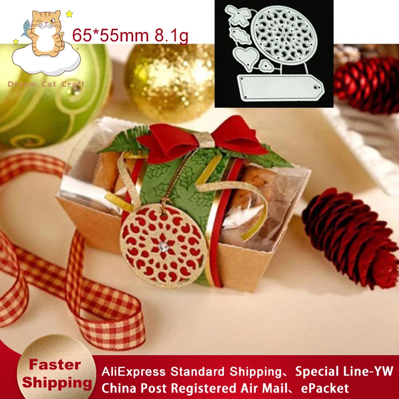 

Новые штампы на 2021 год, Рождественская этикетка, металлические штампы для резки, скрапбукинг, вырезанные штампы «сделай сам», ремесла для ка...