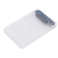usb3 0 external enclosure for 2 5 hard drive ssd hdd tool free portable hard drive case transparent storage case for