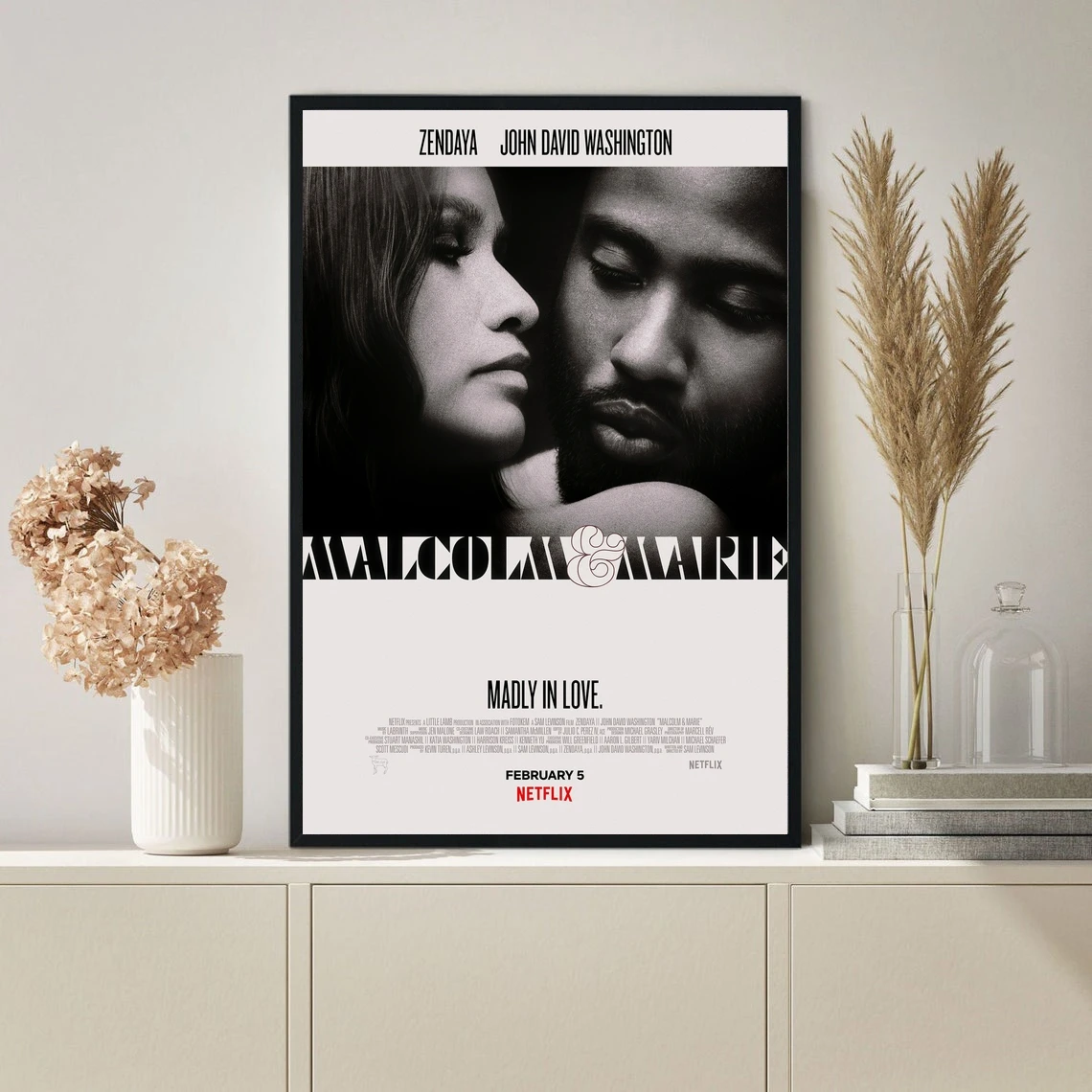 

Malcolm & Marie Movie Poster Canvas Print Wall Painting Home Decoration ( No Frame )