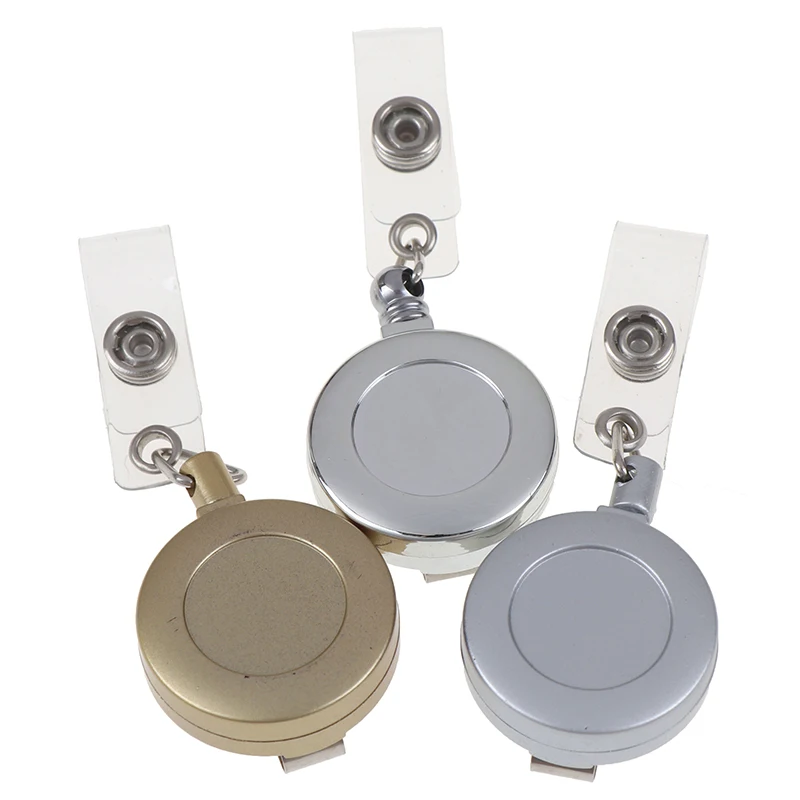 

1PCS Plastic Badge Reel For Access Card Retractable Chain For Work Card ID IC Card Holder Reel