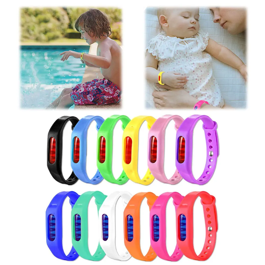 

12PCS Mosquito Repellent Bracelet Waterproof Anti Insect Wristband Mosquito Control Bands For Kids Adults Long-Last Protection