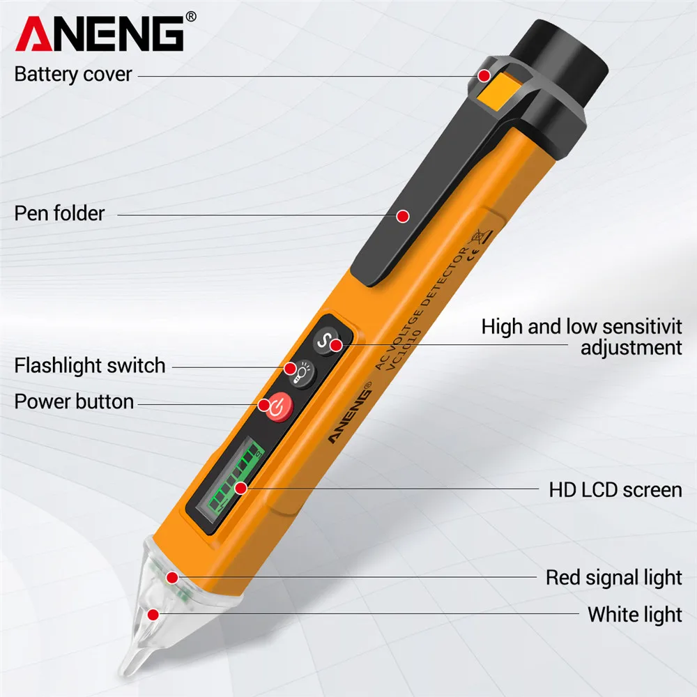 Цифровой детектор напряжения переменного/постоянного тока VC1010 умный необычный