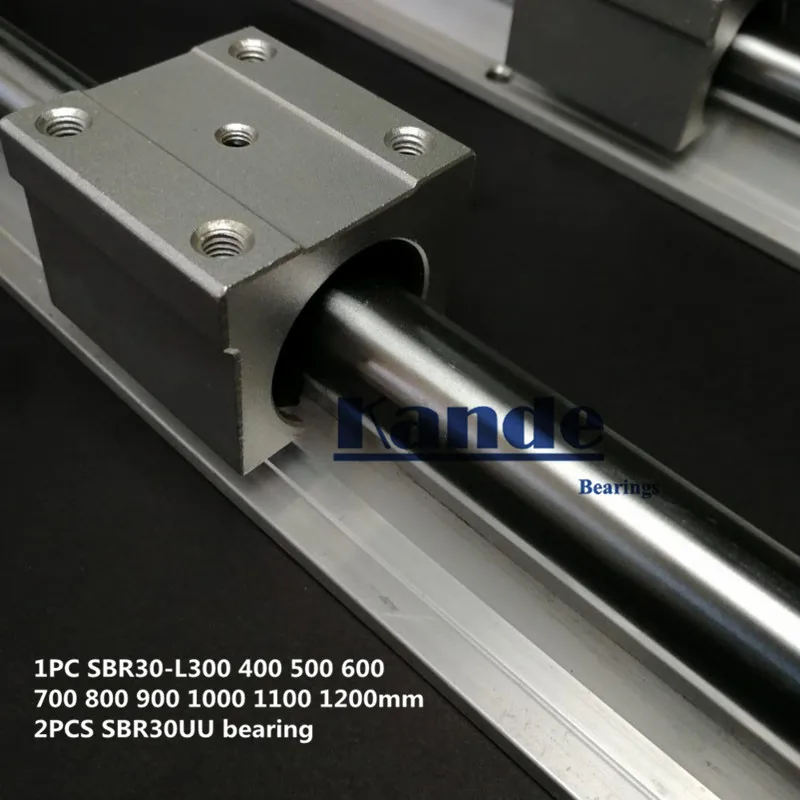 Линейная направляющая 30 мм SBR30 300 400 500 600 700 800 900 1000 1100 1200 1 шт. линейная + 2 SBR30UU блоки