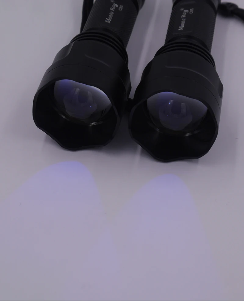 Zoom Manta Ray C8s черный УФ 365nm светодиодный светильник вспышки, nichia 365UV 6 Вт в стороне, УФ лампа светильник, флуоресцентный агент обнаружения, УФ отверждения