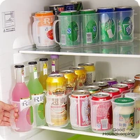 plastic refrigerator coke beer organizer rack soda container cup space saver fridge storage rack kitchen canned drinks holder