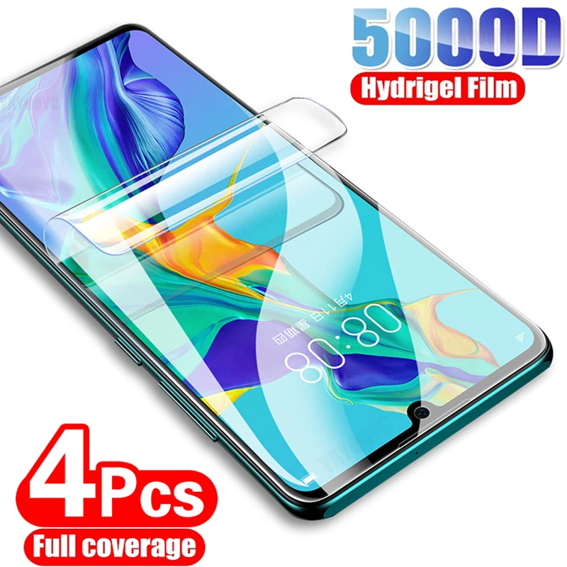 4 шт защита экрана Гидрогелевая пленка для Huawei P30 P20 P40 Lite Pro Защитная Mate 30 20 40 не