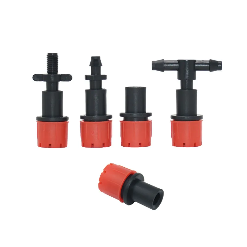

Adjustable Dripper 6mm Hole Micro Drip Irrigation Watering Anti-clogging Emitter With 1/4" Barbed Tee Threaded Connector 20Pcs