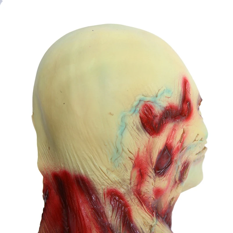 

Horror alien Bloody Zombie Mask Melting Face Adult Latex Costume Halloween Scary Prop