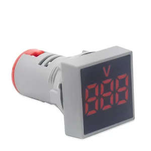 10 шт.лот квадратный 22 мм Цифровой вольтметр переменного тока 20-500 в красный зеленый желтый синий измеритель напряжения белый цифровой дисплей индикаторная лампа