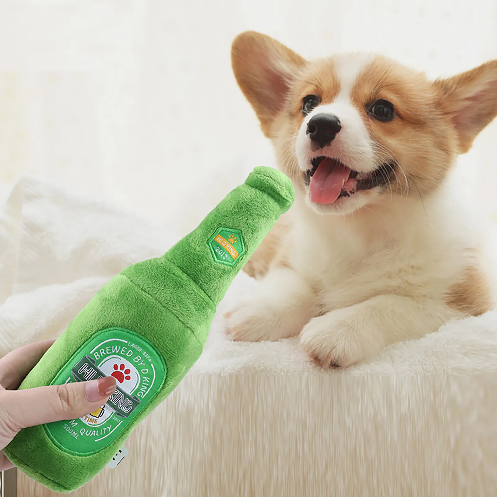 63 # милый питомец собака кошка плюшевая пищалка искусственная забавная флисовая