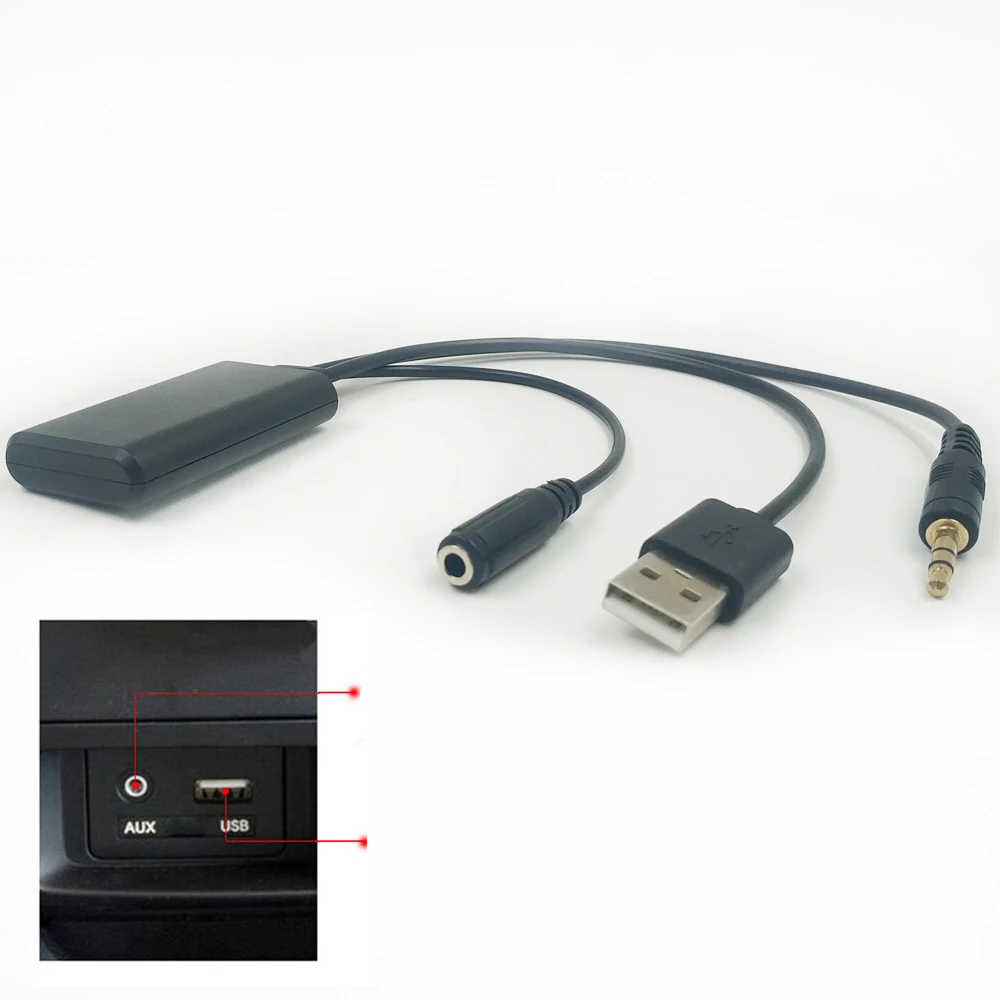 Biurlink 5 шт. Универсальный Автомобильный Bluetooth AUX IN USB адаптер беспроводной микрофон
