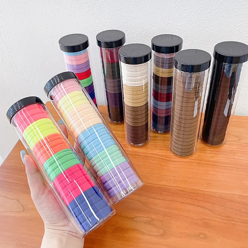 

20 шт./компл. Женские базовые эластичные резинки для волос, резинка для хвоста, повязка на голову, цветные резинки, модные аксессуары для воло...