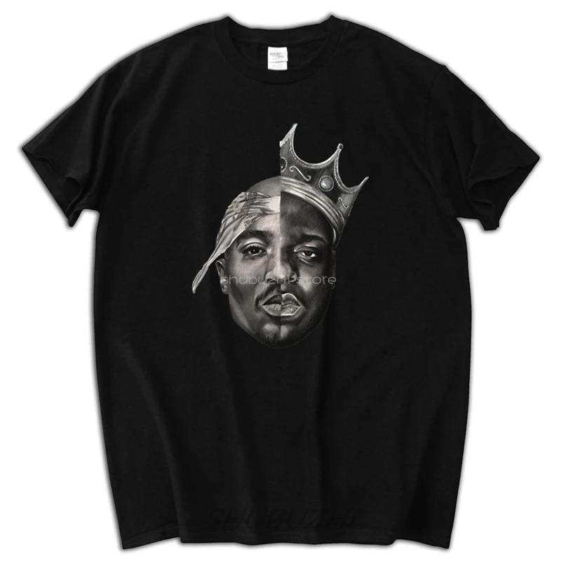 Мужская летняя футболка, брендовые футболки, футболка с разрезом tupac biggie sbz5174