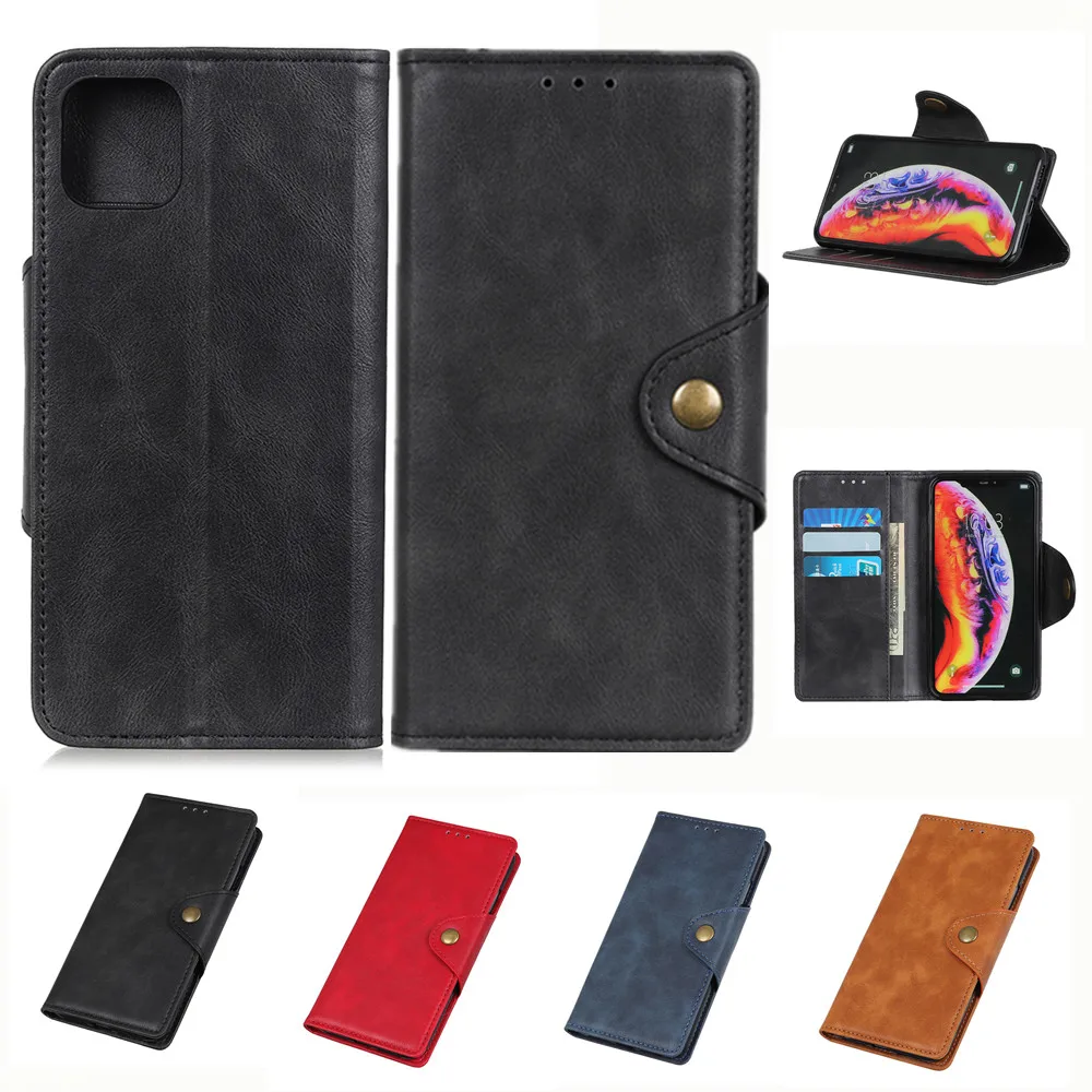 

PU Leather Flip Phone Case for iPhone 12 Mini 11 Pro Max XR X XS SE 2020 7 8 Plus Coque Luxury Wallet Card Slot Shockproof Cover