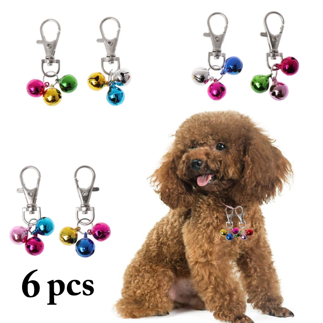 

6PCS Pet Bell Decorative DIY Pet Collar Bell Dog Collar Bell Dog Collar Charm