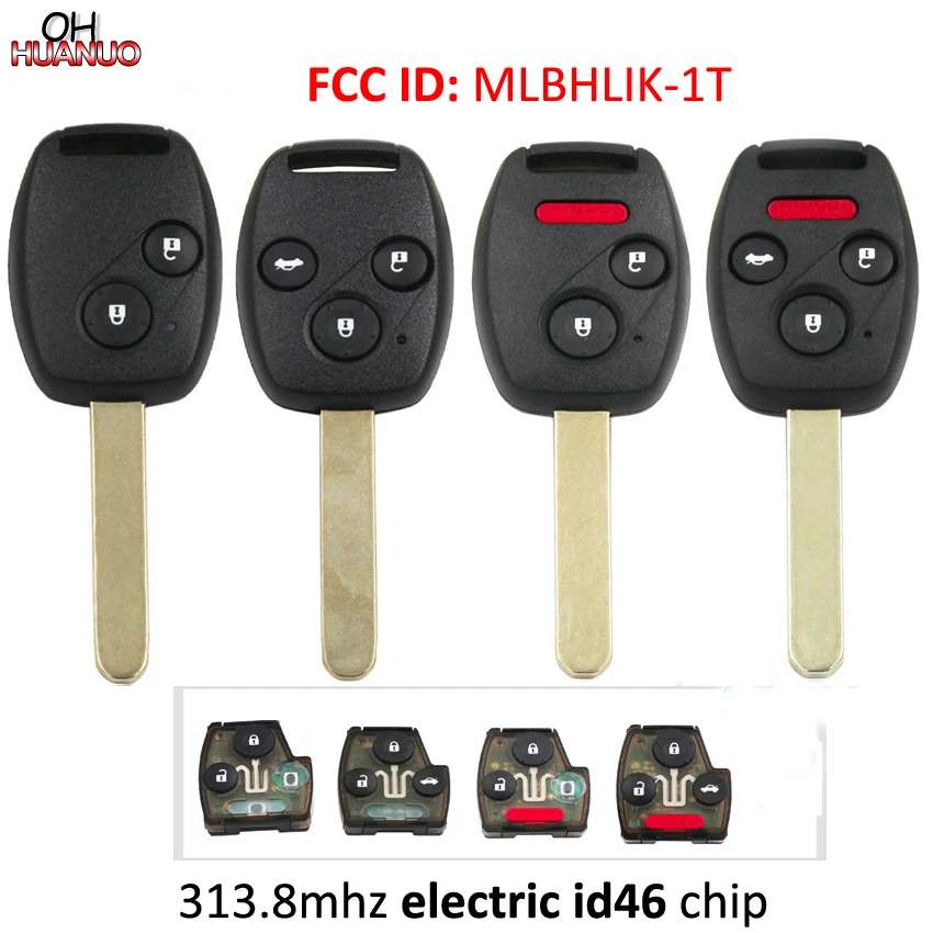 Брелок дистанционного управления 2 кнопки 3 4 313 8 МГц с электрическим чипом ID46 для