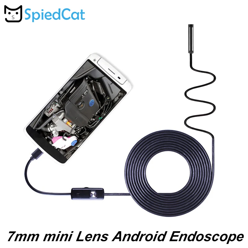 Мини-объектив SPIED CAT 7 мм 1/1.5/2/3.5/5/10 м кабель Android OTG USB эндоскоп змеиная труба осмотр