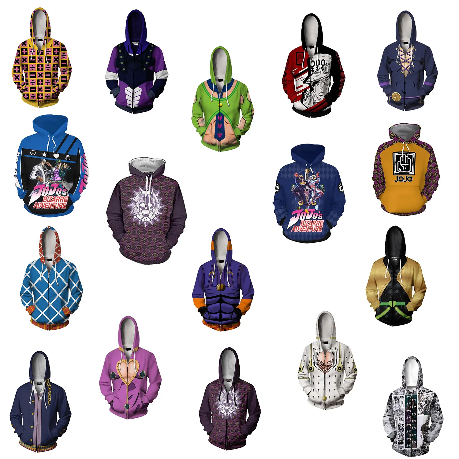 Свитер для косплея Джоджо Невероятные приключения толстовка с капюшоном на