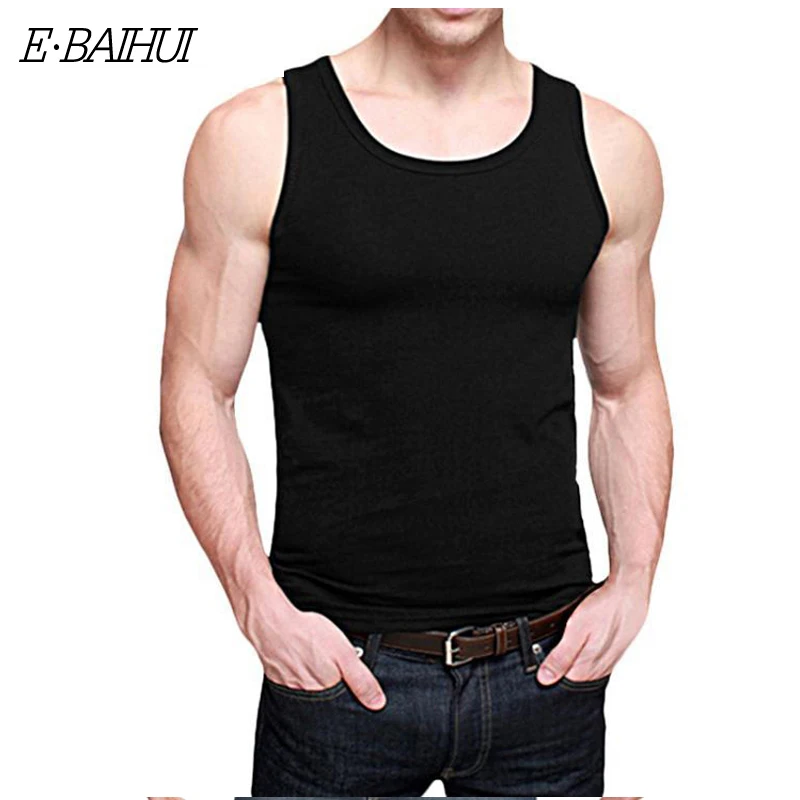 E-BAIHUI brand Vest Bodybuilding Men Tank Tops Cotton Casual Man Tees Undershirt Fashion men's Clothing 22151 | Мужская одежда