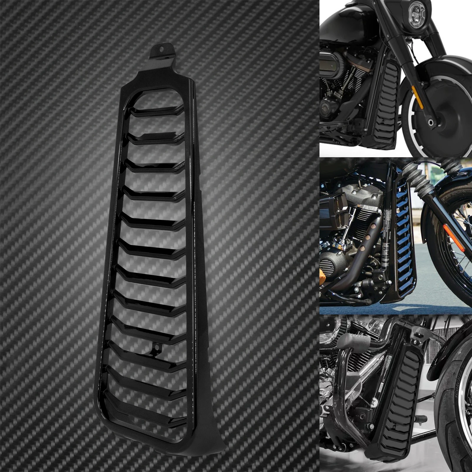 Передний обтекатель подбородка мотоцикла, спойлер, крышка рамы, глянцевый черный для Harley Softail Breakout Fat Bob FXBR FXBRS 2018-2020 2021 2022