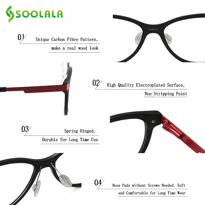 Очки для близорукости SOOLALA мужчин и женщин ультралегкие подарочные футляры в