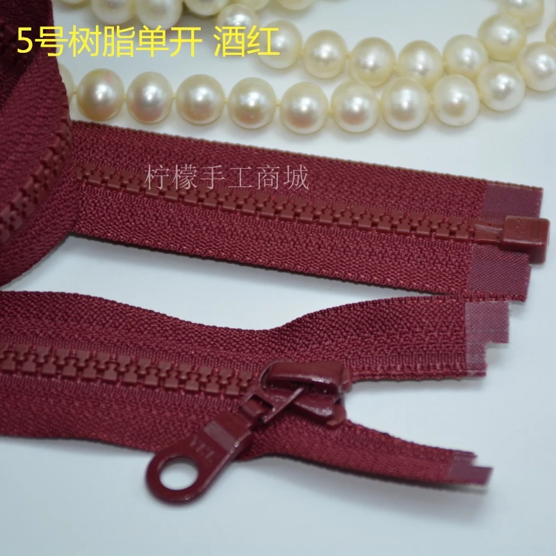 

Ykk5 смола с одной молнией 30-100 см винно-красный