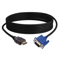 1 8m hdmi compatible to 15pin vga cable 1080p video adapter male to male cord for hdtv projector display