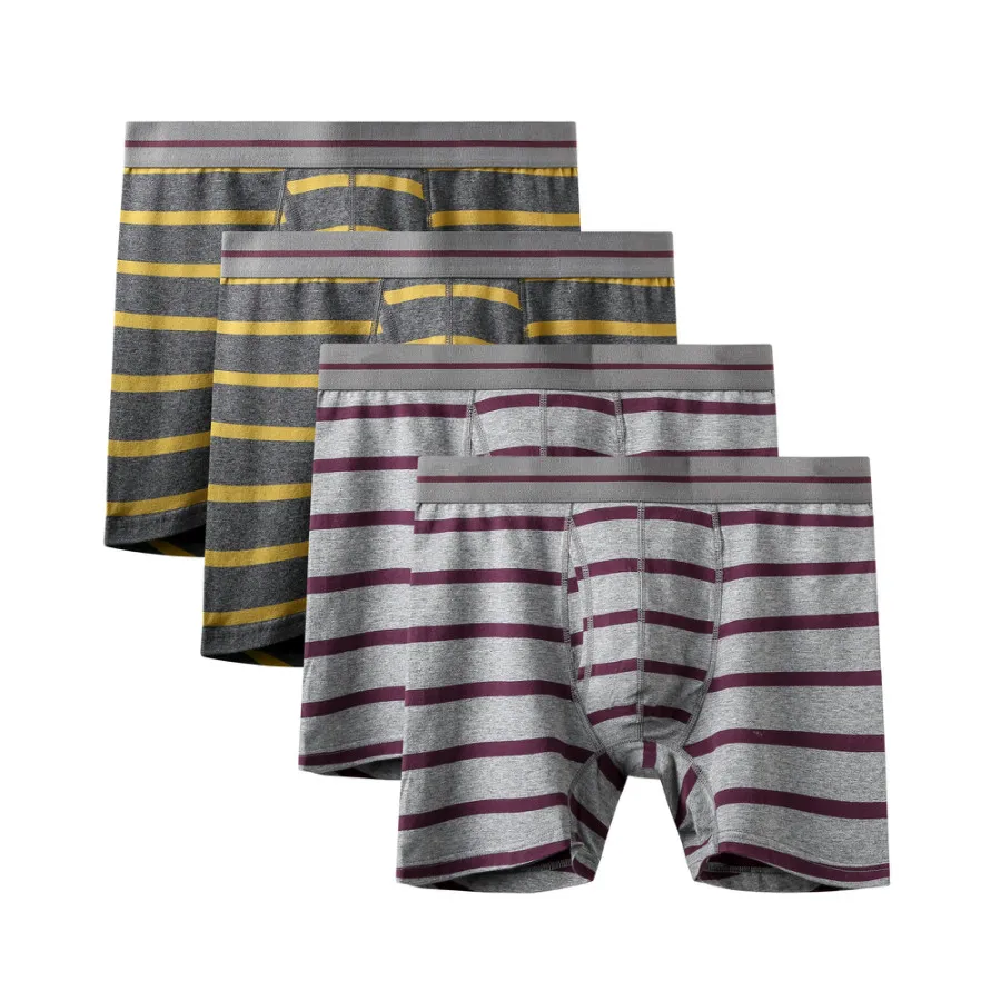 4Pcs A2388 Mix A25 4 шт./партия, новое качество, Mr fashion, сексуальный бренд, хлопок, Аутентичные, U выпуклые, мужские, плюс длинные боксеры, шорты, специальное большое нижнее белье, жир - Цвет: 4Pcs A2388 Mix A25