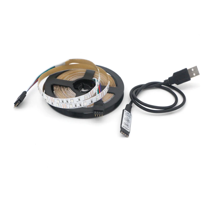 Smd 5v USB 2835 rgb водонепроницаемая светодиодная лента 24key ip30 ip65 контроллер фоновый