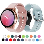 Силиконовый ремешок 22 мм, 20 мм для Samsung Galaxy Watch Gear S2 Active 2, браслет для Amazfit BiP GTR GTS, HuaWei Watch GT 2E