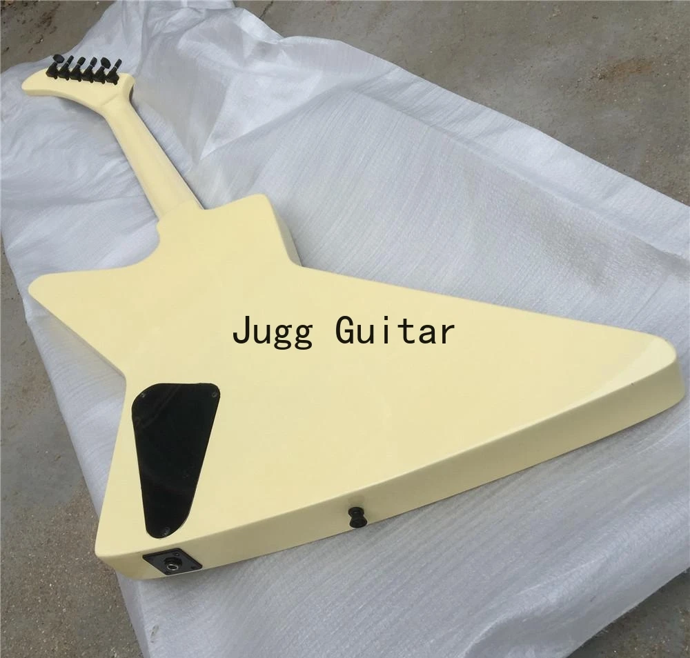 James Hetfield кремовый белый Explorer электрическая гитара EET подставка к Китай EMG пикапы