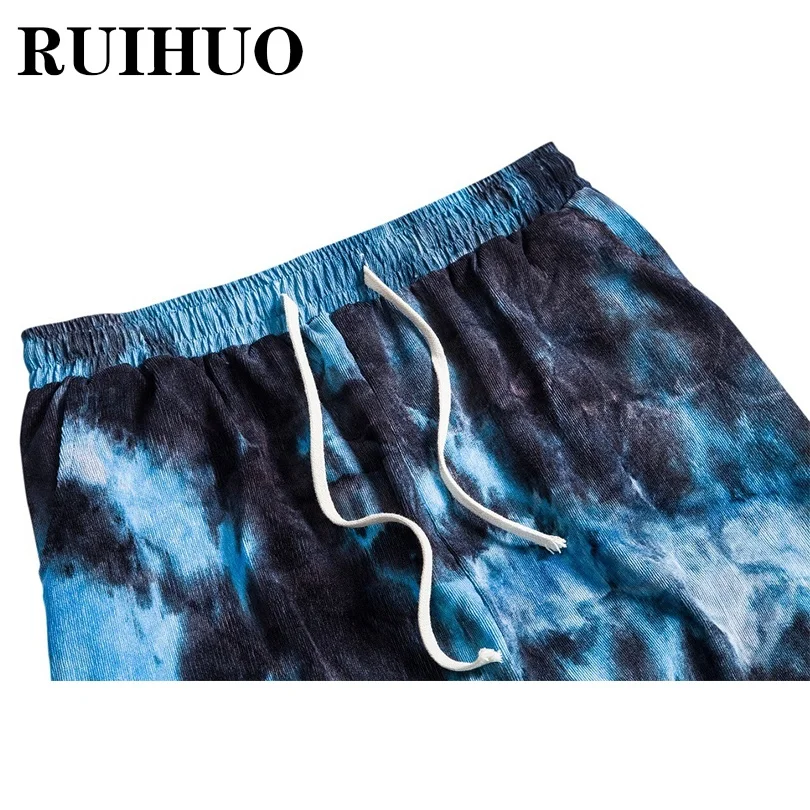 

RUIHUO 2021 New Tie-dye Harem Pants Men Trousers Casual Joggers Pants Men Sweatpants Hip Hop Streetwear Male Plus Size M-5XL