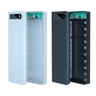 Новый Съемный двойной USB ЖК-дисплей DIY 10x18650 коробка для батарей Корпус внешнего аккумулятора Портативный внешний корпус Защита внешнего аккумулятора
