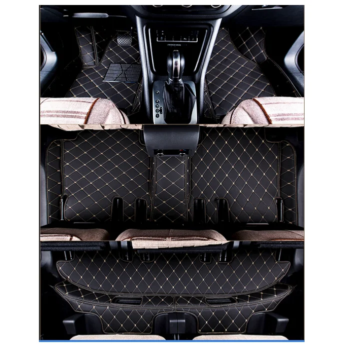 

Специальные автомобильные коврики по индивидуальному заказу + коврик для багажника для Chrysler Pacifica, 7 сидений, 2020-2018, водонепроницаемые автомо...