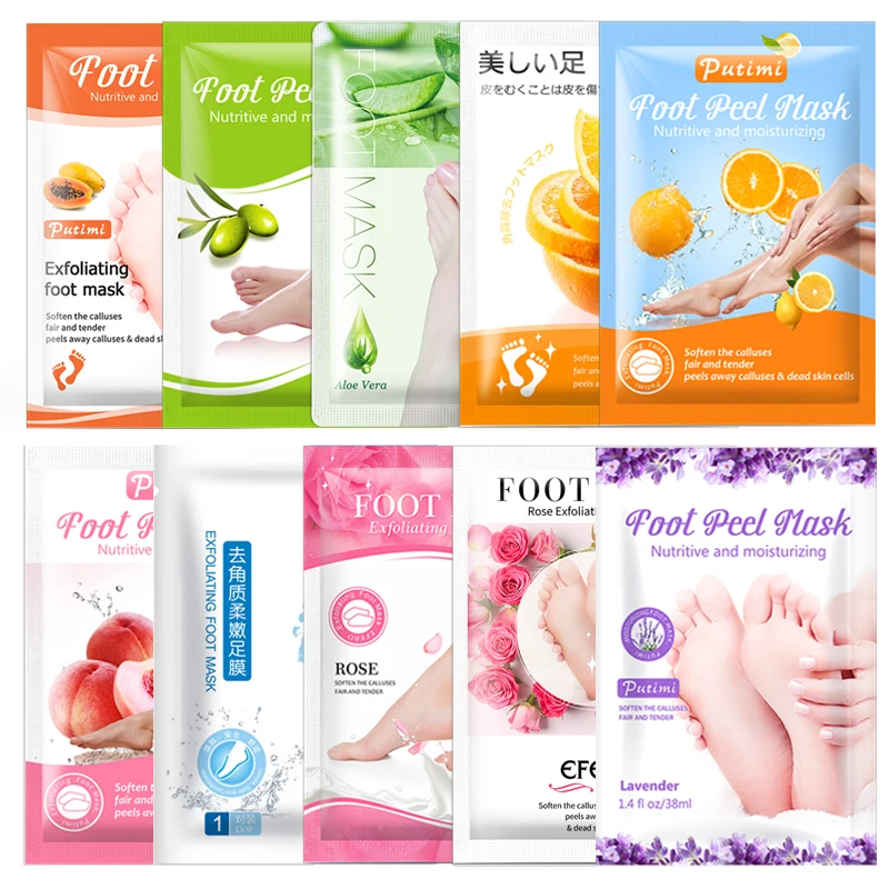 

10 упаковок отшелушивающие маски для ног носки для педикюра отшелушивающая маска для ног защита от образования трещин отбеливающая пятка ма...