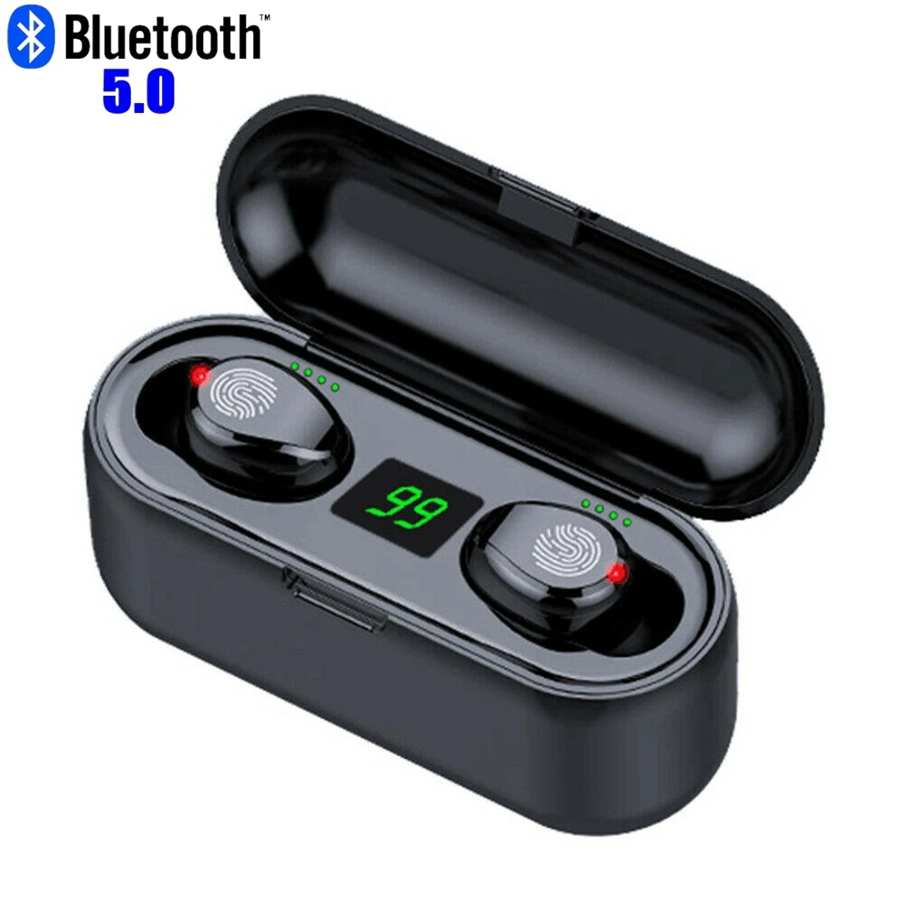 F9 TWS Bluetooth наушники светодиодный беспроводные с микрофоном стерео звук музыка