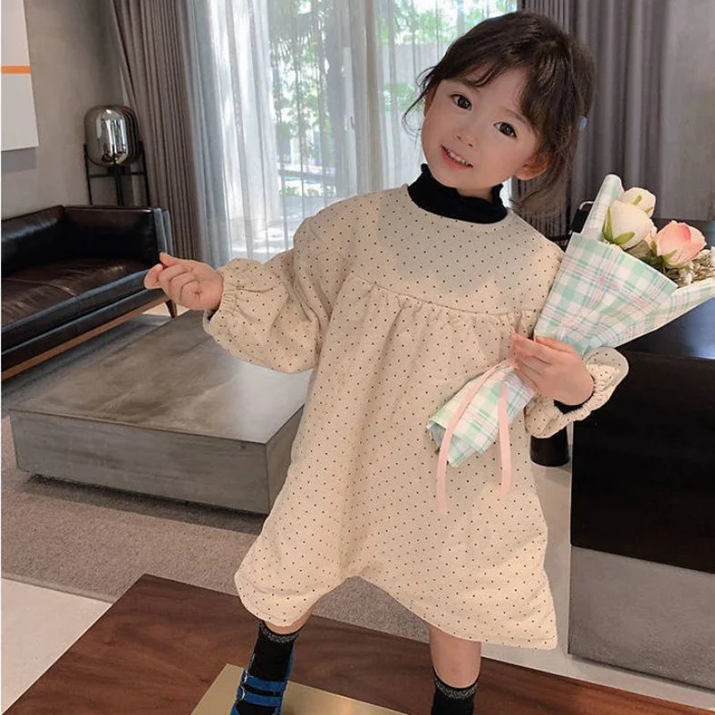 

Платье для девочки, платья с цветами для девочки, платье на выпускной, новинка 2021, Утепленная зимняя верхняя одежда, Школьное Хлопковое плат...