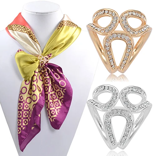 2019 страстный шарф ювелирные изделия аксессуары Шелковый платок пряжка кольцо с