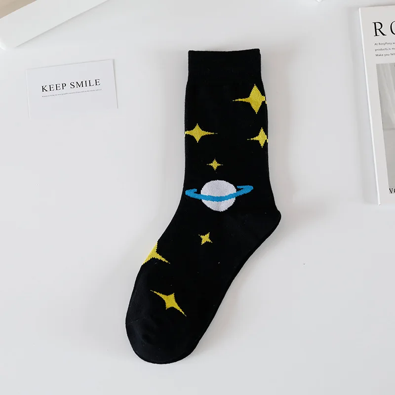 

Funny Socks Creative Happy Hip Hop Short Sock Fashion Novelty Cotton Stars Universe Starry Sky Trend Space Unisex Socks Harajuku