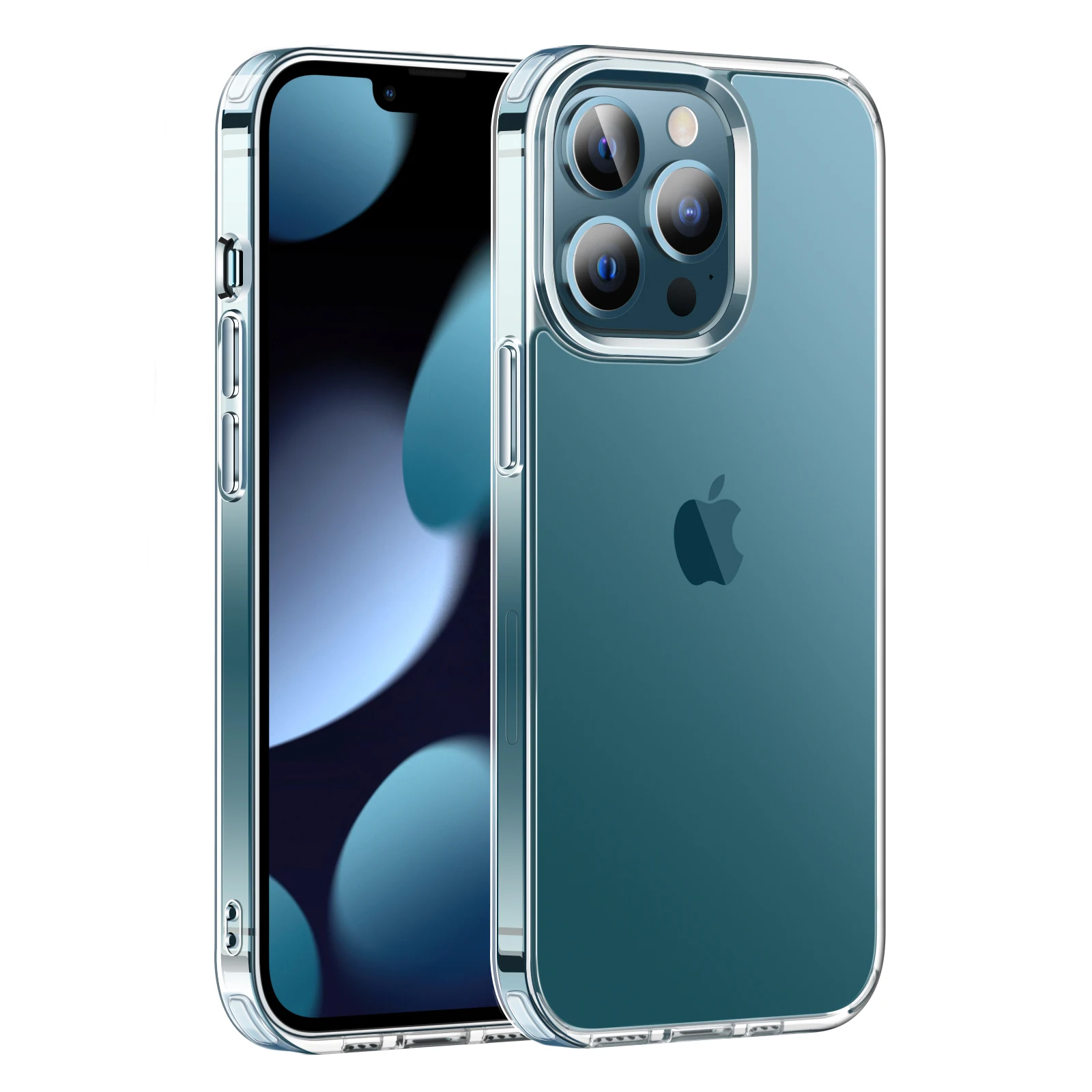 

Clear Case for iPhone Pro 6.1/Pro Max 6.7 2021,Flexible TPU Phone Cover Thin Slim Shockproof Protective Phone Case Cornor Bumper