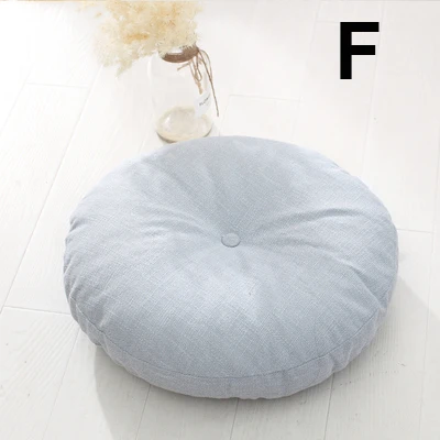 F Removable& Washable Round Shape Cotton Linen Seat Cushion with Core Tatami Cushion Pillow Home Decoration Soft Car Sofa Cushion - Цвет: F