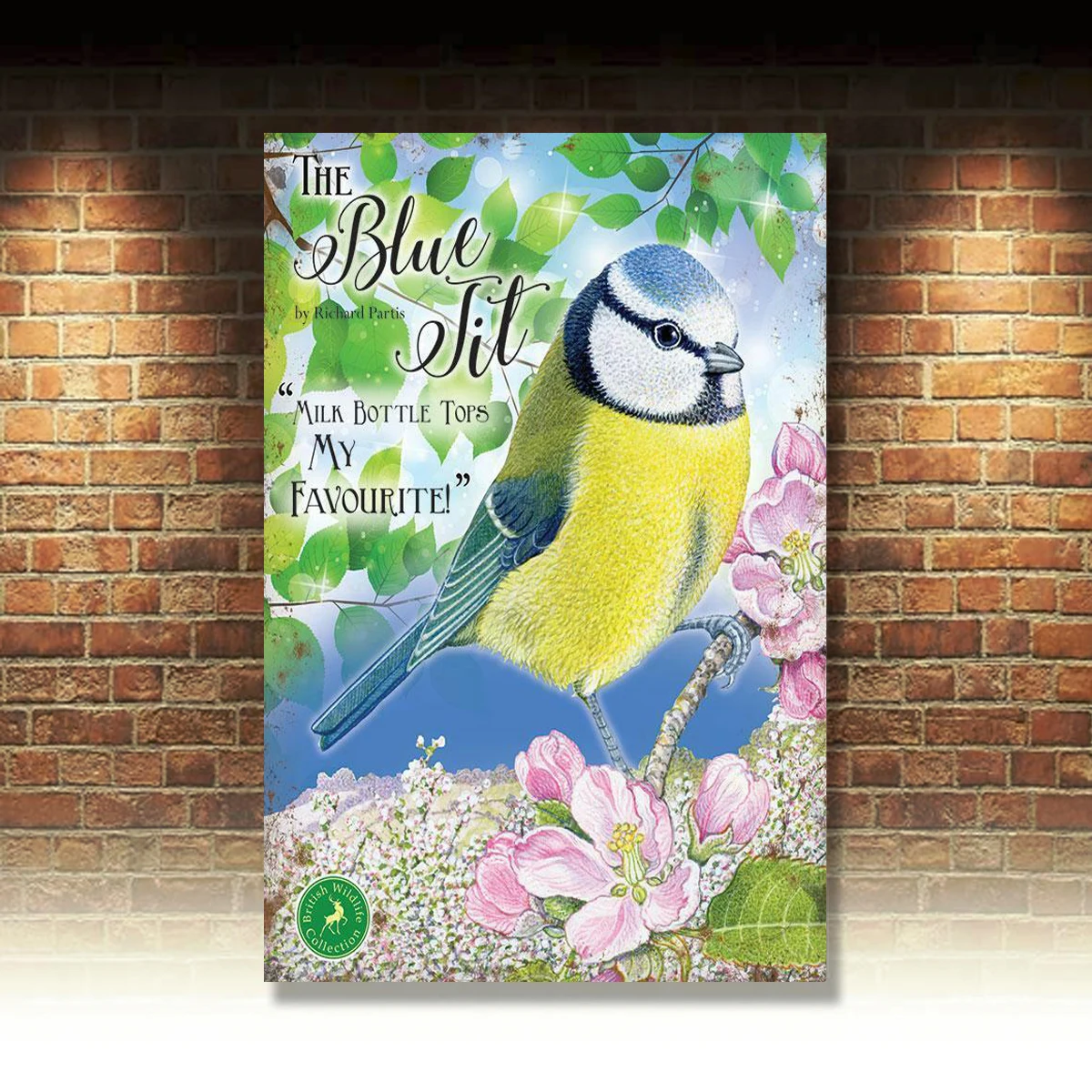 

Синяя птица британская коллекция дикой природы садовые птицы Средний Металлический Стальной настенный знак