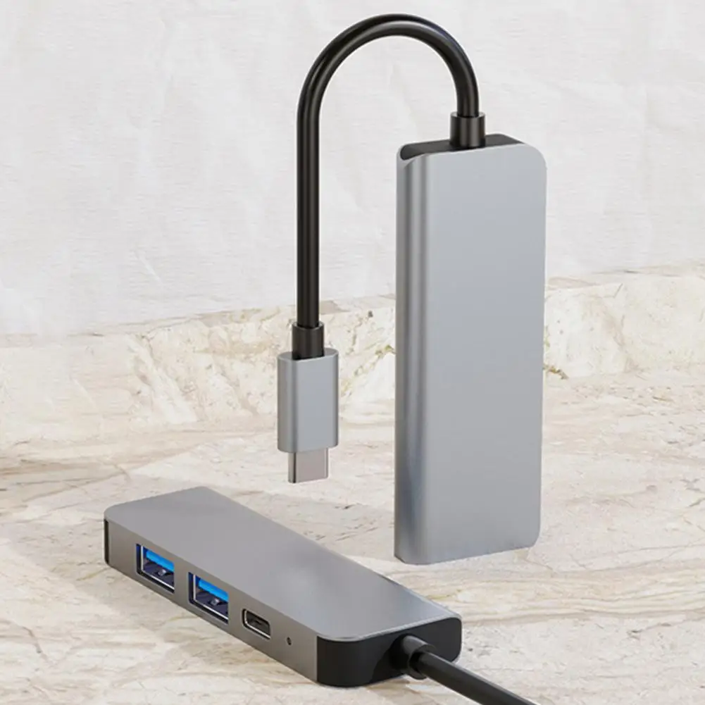 

Док-станция, двойной USB 3.0 портов 4 в 1, 4K, видеовыход высокого разрешения, USB C кабель-концентратор, конвертер для компьютера
